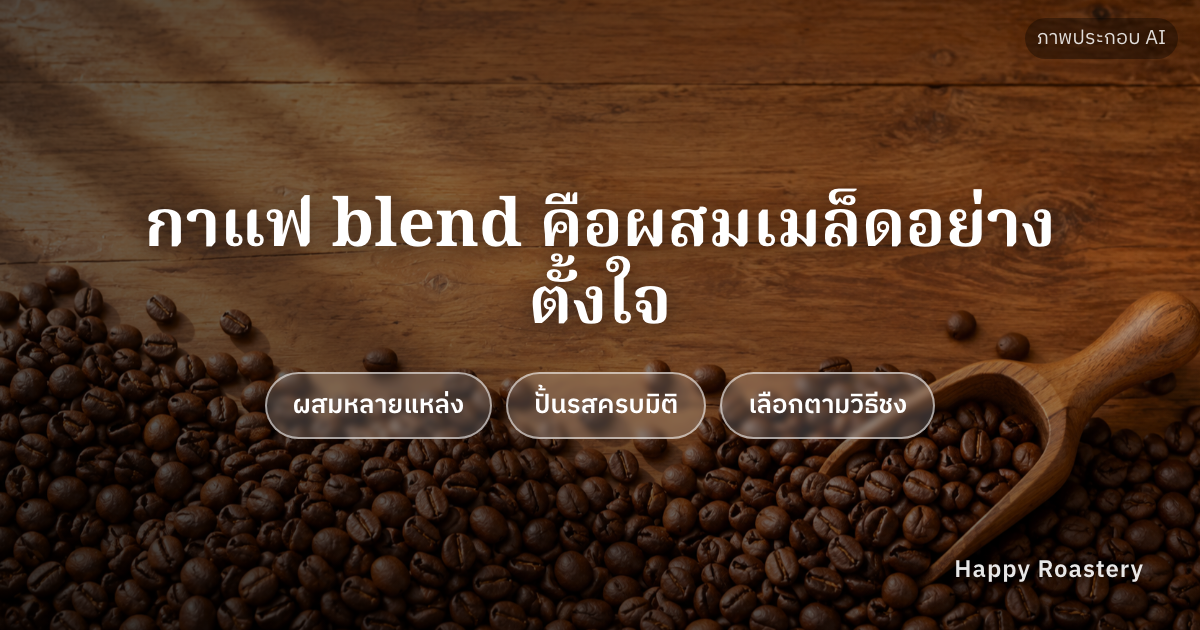 กาแฟ blend คือ อะไร? เข้าใจใน 5 นาที เลือกให้ตรงวิธีชง
