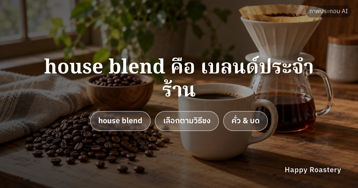 กาแฟ house blend คือ อะไร เลือกให้ตรงวิธีชง