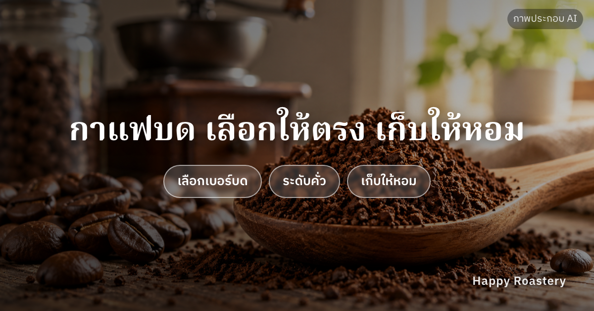 กาแฟบดคืออะไร เลือกเบอร์บด–เก็บยังไงให้หอม