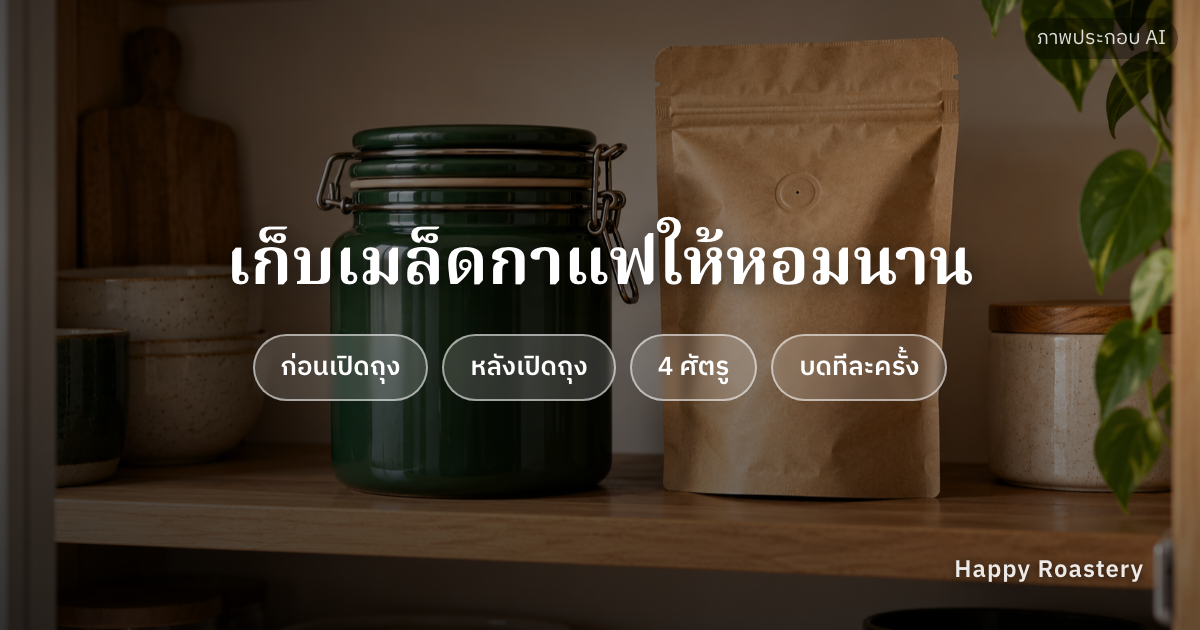 วิธีเก็บเมล็ดกาแฟให้หอมนาน ทำได้จริงใน 5 ขั้น